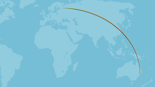Mobile data traveling back to your home network and your current location.